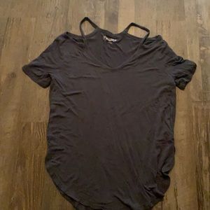 charcoal gray blouse